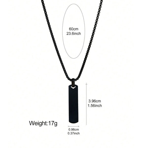 Men’s Sleek Bar  Necklace