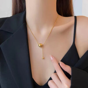 Elegant Dual Ball Necklace
