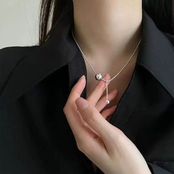 Elegant Dual Ball Necklace
