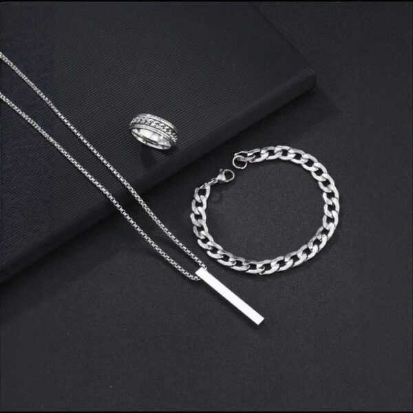 Men’s Sleek Bar Jewelry Set