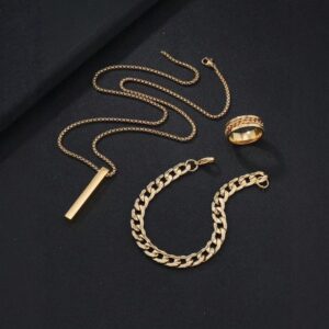 Men’s Sleek Bar Jewelry Set
