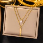 IMG_9382 Water Drop Double Layer Necklace