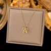 Golden Infinity Bow Necklace
