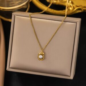 Golden Pearl Necklace