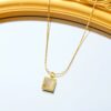 Golden square Necklace