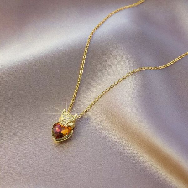 Crystal Leopard Head Necklace